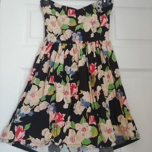 Floral strapless dress